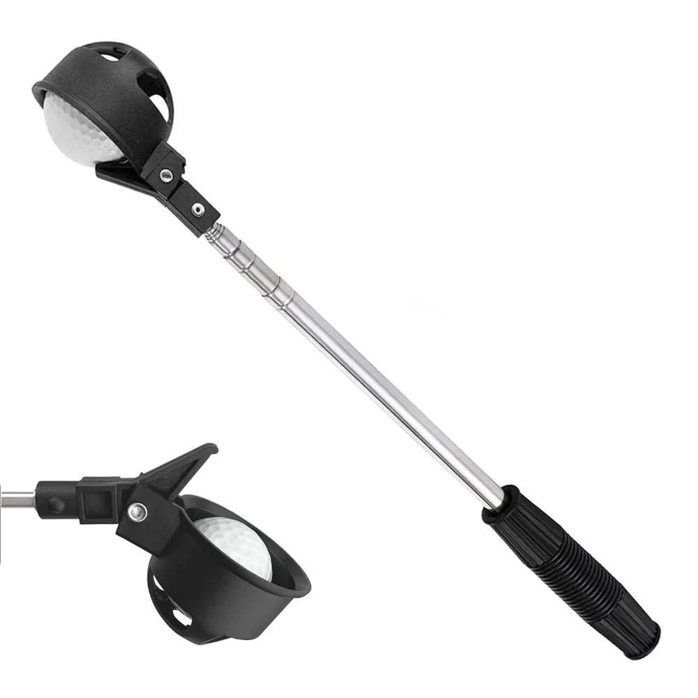 Recuperador de Pelotas de Golf Telescópico — Acero Inoxidable, Extiende hasta 2m