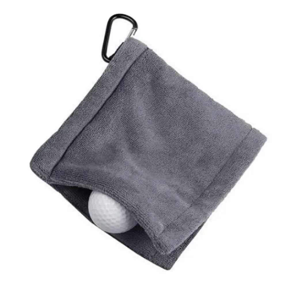 Toalla de Golf 14x14cm con Mosquetón | Alta Absorción