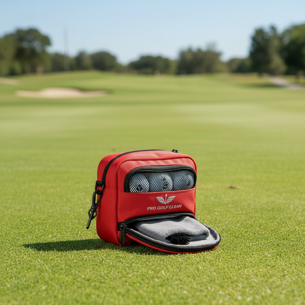 Bolsa limpiadora de palos de golf - Rojo
